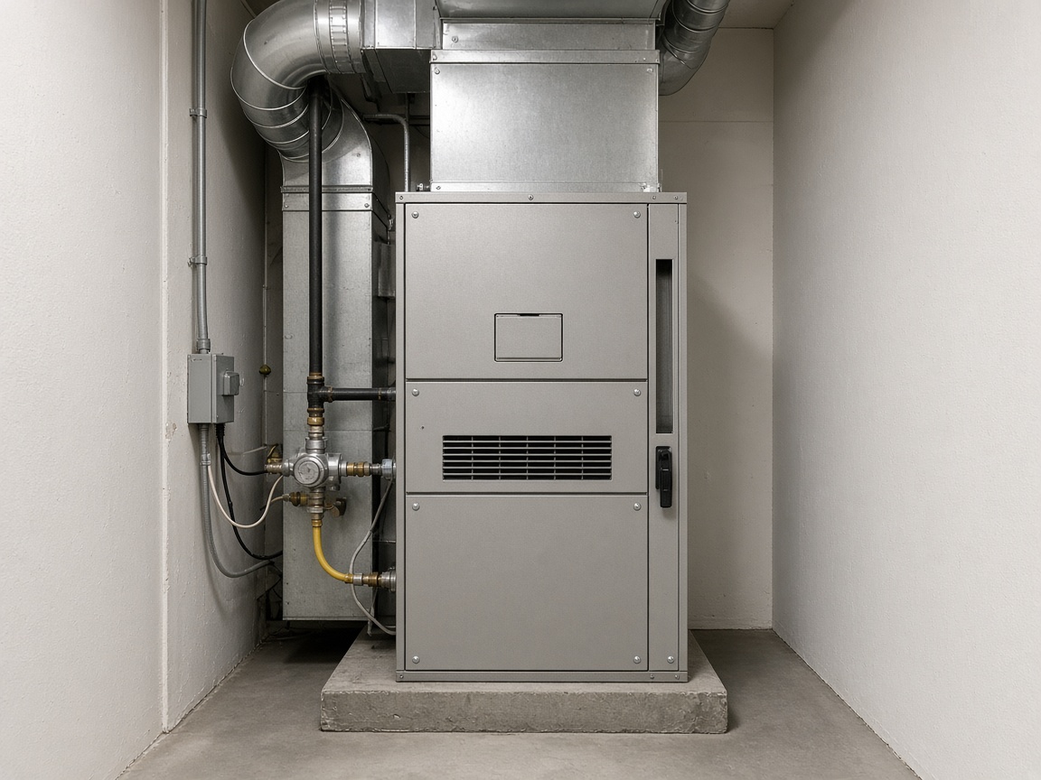 Indoor furnace and air handler